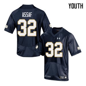 Notre Dame Fighting Irish Youth Mick Assaf #32 Navy Under Armour Authentic Stitched College NCAA Football Jersey WIO0399XJ